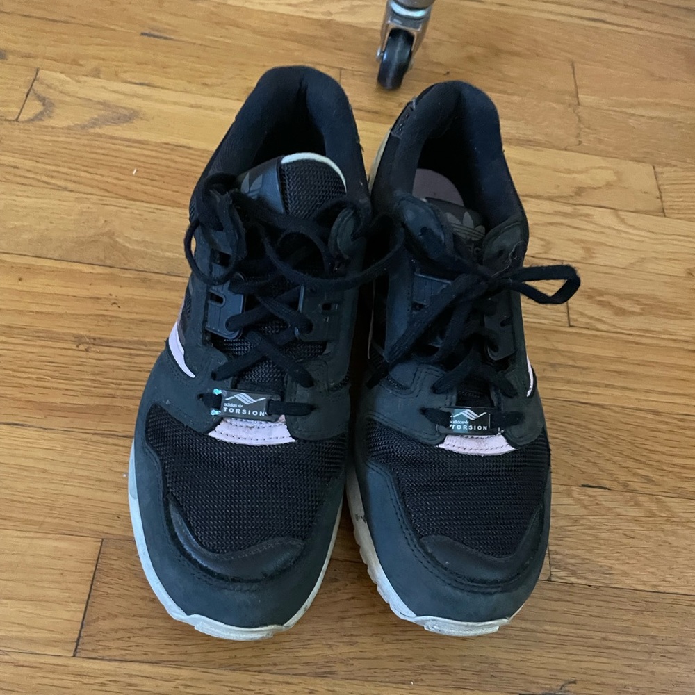 Black Adidas trainers